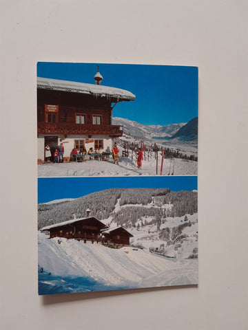 AK Bad Hofgastein. Jausenstation und Schirast Hartlgut. Fam. A. u. J. Schwaiger.