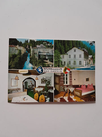 AK Badgastein. Kurpension Restaurant Bergfriede K.-H.-Waggerlstraße 89.