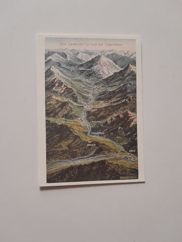 Reprint-AK Das Gasteiner Tal aus der Vogelschau.