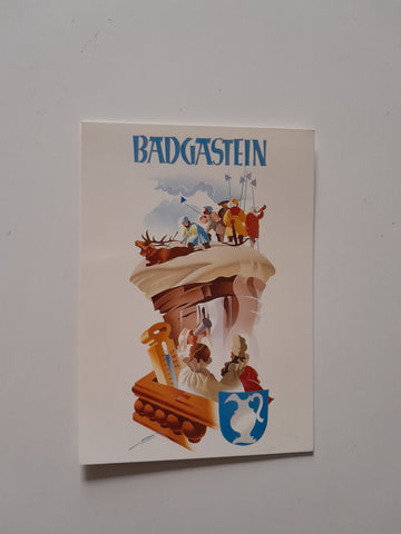 AK Badgastein. Plakatentwurf aus dem Besitzer des Gasteiner Museums.