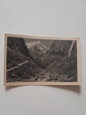 AK Badgastein. Weg ins Naßfeldertal mit Schleierfall und Schareck.