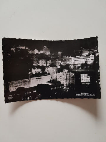 AK Badgastein bei Nacht.