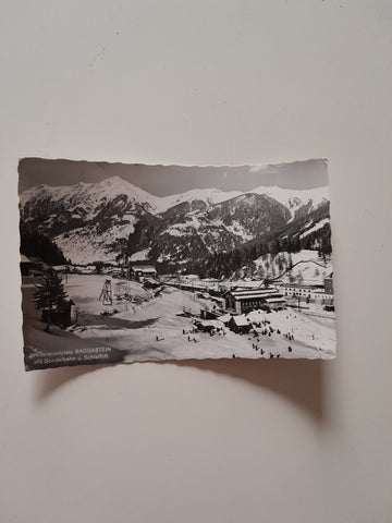 AK Badgastein mit Gondelbahn und Schleiflift.