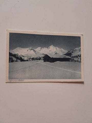 AK Obertauern (Wisenegg) gegen die Steinfelspitze. (Sigmund Pollak) (1922)