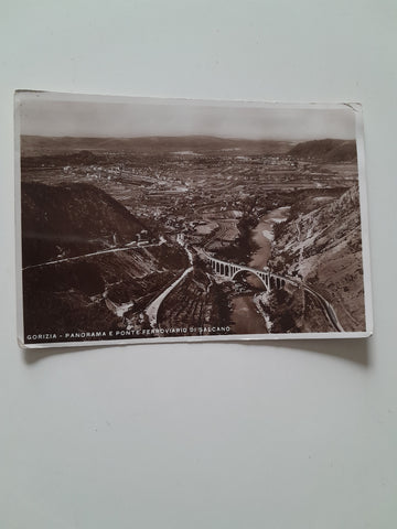 AK Gorizia - Panorama e Ponte Ferroviario di Salcano.