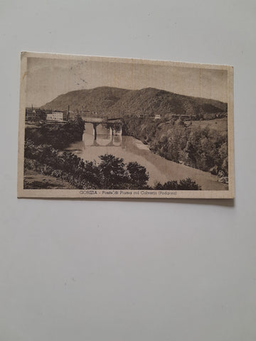 AK Gorizia - Ponte di Piuma col Calvario (Podgora)