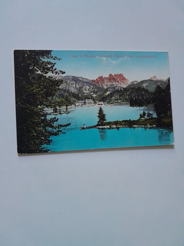 AK Lago di Misurina col monte Piano e Hotel Misurina-Vecellio.