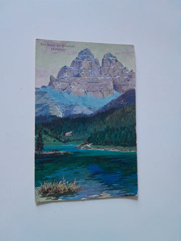 AK Drei Zinnen mit Misurinasee. (nach R. A. Höger)
