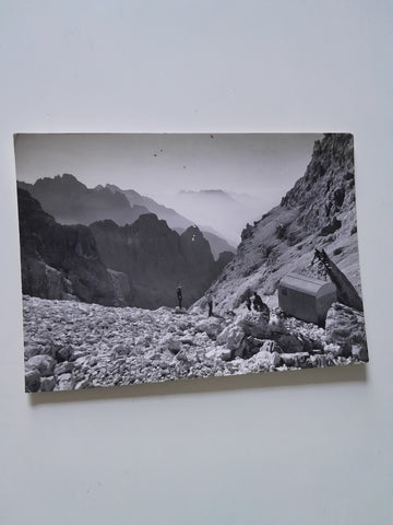 AK Rifugio Zsigmony Comici. Bivacco De Toni alla Forcella dell'Agnello. Panorama verso Auronzo.