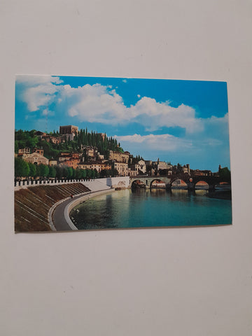 AK Verona. Castel S. Pietro e Ponte Pietra.