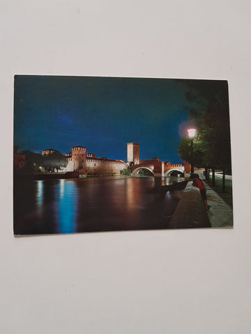 AK Verona. Castelvecchio - Notturno.
