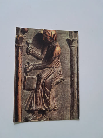 AK Verona, S. Zeno, Portale. Der Künstler bei der Arbeit (Selbstbildnis ?)