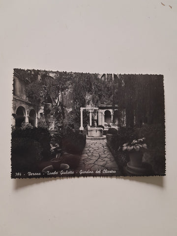 AK Verona Tomba Giulietta Giardino del Chiostro.