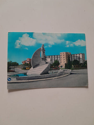 AK Abano Terme. Zona residenziale Monumento a Cristoforo Colombo ed Hotel Astoria.