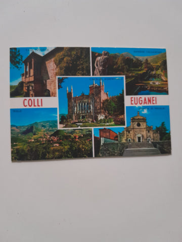 AK Colli Euganei. Castello Montemerlo. Casa Petrarca. Teolo, Giardini Valsanzibio, Abbazia di Praglia.