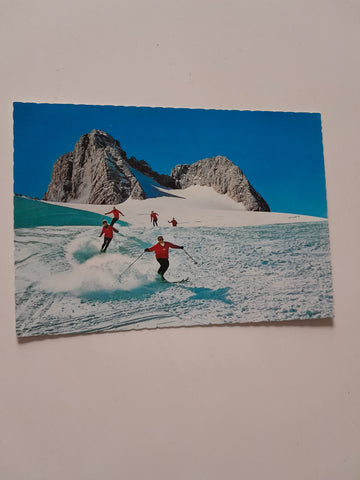 AK Skilauf am Dachsteingletscher Gletscherbahn Ramsau.