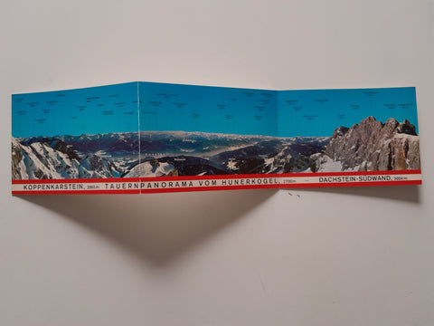 Panorama-AK Fernblick von der Gletscherstation Hunerkogel der Dachstein-Südwandbahn.