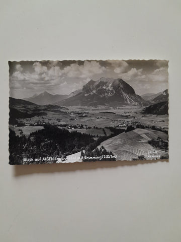 AK Blick auf Aigen im Ennstal mit Grimming.