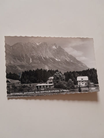 AK Mitterberg-Gröbming. Gasthaus Häuserl am Wald.