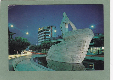 AK Abano Terme. Monumento a Cristoforo Colombo. Notturno.