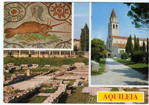 AK Aquileia. Mosaico „L'aragosta“ Basilica di Popo i nuovi scavi.