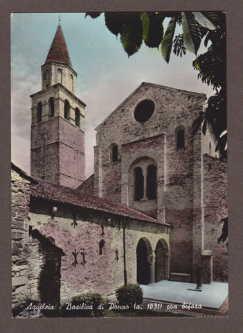 AK Aquileia - Basilica di Poppo con bifora.