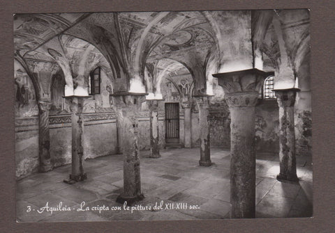 AK Aquileia - La cripta con le pitture del XII-XIII sec.