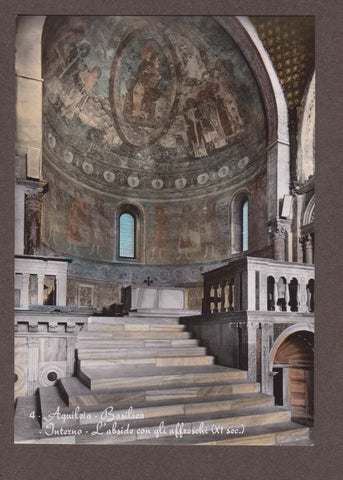 AK Aquileia - Basilica - Interno - L'abside con gli affreschi.