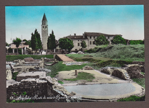 AK Aquileia - Resti di case e Basilica romana.