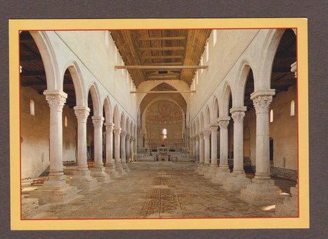 AK Aquileia. Basilica patriarcale - Veduta dell'interno con il pavimento musivo.