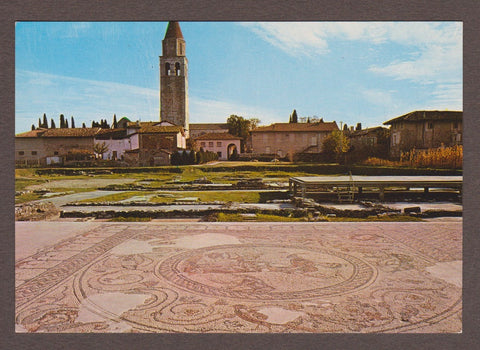 AK Aquileia. Visione degli scavi paleocristiani col campanile popponiano. (Sec. XI)