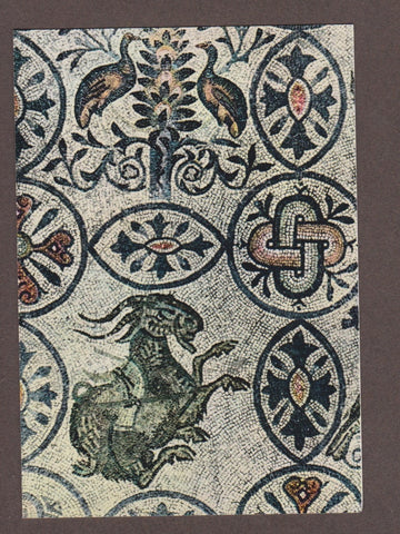 AK Aquileia. Basilica - Cripta degli scavi: Particolare del mosaico (fine del III secolo) - Cimandorli, capro sellato.