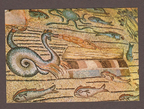 AK Aquileia. Basilica di Poppo Mosaico pavimentale (iniz. IV. secolo) Giona gettato sulla spiaggia.