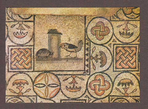 AK Aquileia. Basilica di Poppo Mosaico pavimentale (iniz. IV. secolo) Lotta del gallo con la tartaruga.