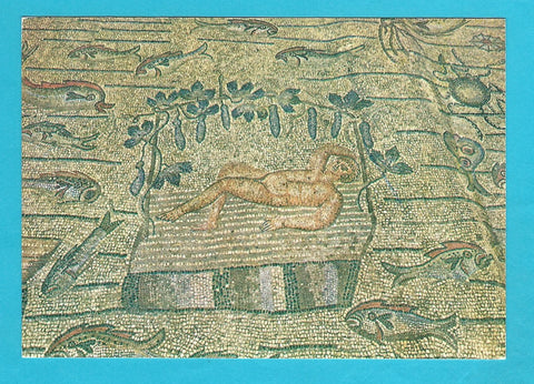 AK Aquileia - Basilica di Popo. Mosaico pavimentale (Giona in riposo sotto la pianta delle cucurbite)