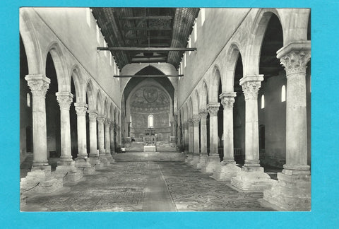 AK Aquileia. Interno della Basilica e Mosaico.