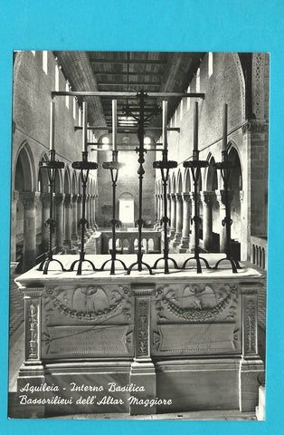AK Aquileia - Interno Basilica. Bassorilievi dell'Altare Maggiore.