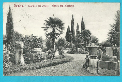 AK Aquileia - Giardino del Museo. (1908)