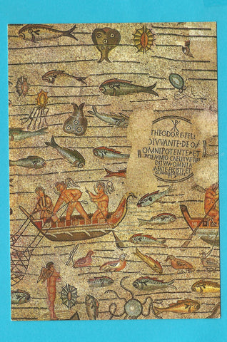 AK Aquileia. Basilica di Poppo. Mosaico pavimentale. Scene di pesca e epigrafe del Vescovo Teodoro.