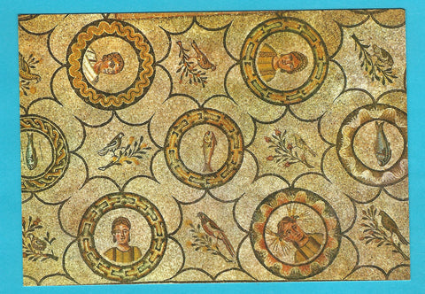 AK Aquileia. Basilica di Poppo. Mosaico pavimentale. Le stagioni, ritratti di donatori.