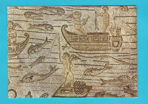 AK Aquileia. Mosaico. Scene di pesca.