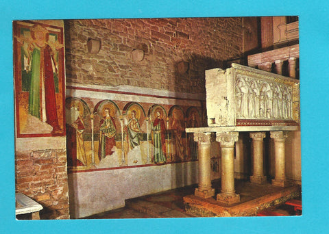 AK Aquileia - Basilica di Poppo. Affreschi del sec. XI con paliotto dei martiri Aquileiesi.
