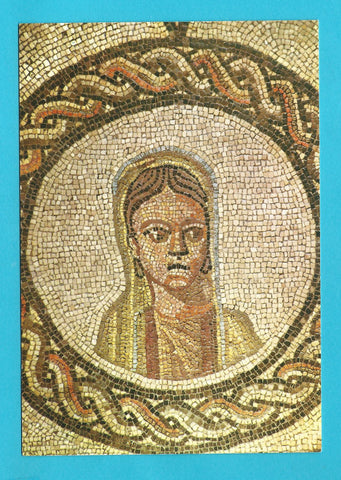 AK Aquileia. Basilica di Poppo. Mosaico pavimentale. Ritratto di benefattrice.