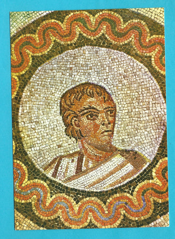 AK Aquileia. Basilica di Poppo. Mosaico pavimentale. Ritratto di benefattrice.