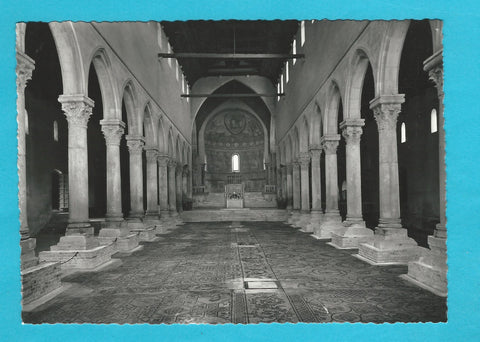 AK Aquileia - L'interno della Basilica con il mosaico pavimentale.