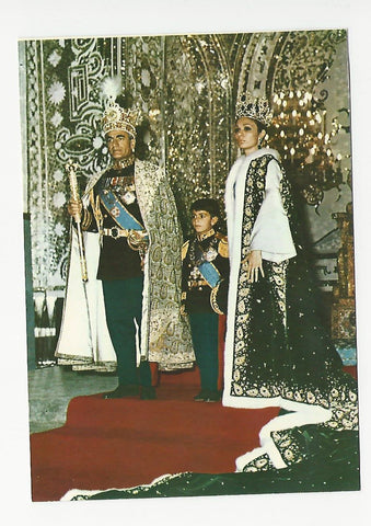 AK Coronation of their Imperial Majesties Shahanshah Aryamehr and Queen Farah with Crown Prince Reza.