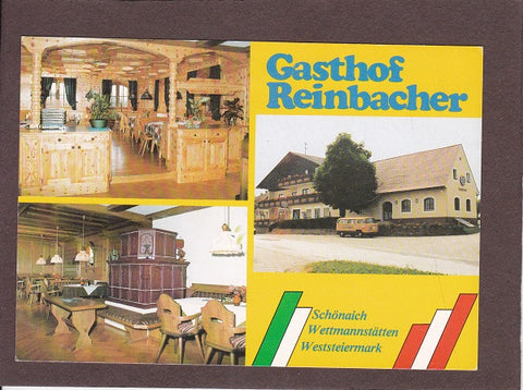 Werbe-AK Schönaich 24. Wettmannstätten. Gasthof Reinbacher