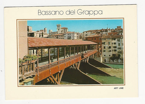 AK Bassano del Grappa. Il Ponte degli Alpini.