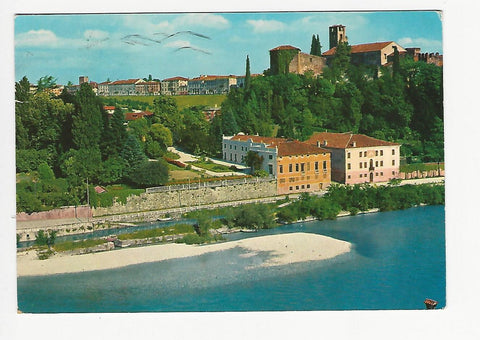 AK Bassano del Grappa. Lungo Brenta - Castello Ecceliniano e Viale dei Martiri.