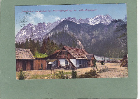 AK Johnsbachtal im Gesäuse mit Hochtorgruppe Gasthof Pircher